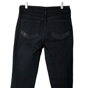 NYDJ Lift Tuck Tech Rhinestone Black Jeans